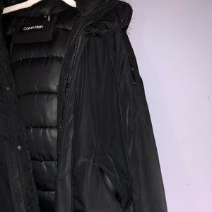 Calvin Klein / All black cold weather wear Coat